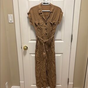Bershka Brown Jumpsuit